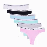 여성용 팬티 Moonflame 5 PCS/Lots Cotton Sexy G String Solice Thong Underwear Women 9007