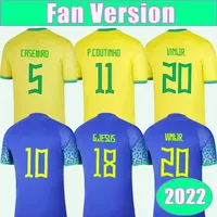 2022 L. Paqueta Neres National Team Mens Soccer Jersey P. Coutinho Firmino G. Jesus Marcelo Pele Football Shirts Uniformen