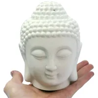 Lampy zapachowe Buddha głowa świeca ceramiczny piec pieca olej eteryczny z palnikiem lampa aromat lampa topić wosk ciepłak obrzeżnia fragrafra fragrafra