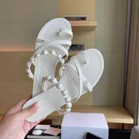 Sandals of 's small fragrance cross one line open toe slippers for women to wear versatile flat bottomed beach sandals 2TZT