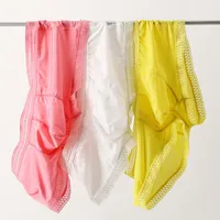 Underpants 3 Pcs lot Mens Underwear Boxers Set Translucent Ice Silk Men's Panties Comfort Intimates Breathable Drop