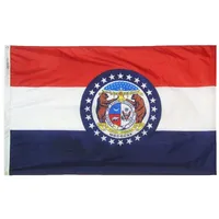 Missouri State Flag 3x5ft 150x90cm Polyester Printing intérieur extérieur suspendu vendant un drapeau national avec des œillets en laiton Sh2829