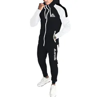 남성용 Tracksuits 2022 제품 가을과 겨울 인쇄 조깅 지퍼 까마귀 스포츠웨어 + 바지 양털 따뜻함 패션 캐주얼웨어