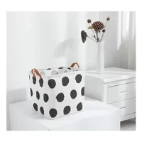 Ins Foldable Storage Baskets Bucket Top Waterproof Bathroom Dirty Clothes Laundry Storage Box Cotton And Linen Children C0729G03