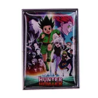 Hunterxhunter Enamel Pin Custom Gon Killua Kurapika Leorio Hisoka Brooch Estipel Insignia Anime HXH Jewellry Regalo para fanáticos S1000