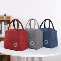 Portable Lunch Bag New Thermal Isolated Lunch Box Tote Cooler Bag Bento Pouch Container School Storage Väskor 1293 D3
