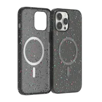 Magnetiskt silikongummi glitter mobiltelefonfodral för iPhone 12 13 14 pro max support magsafe trådlös laddning