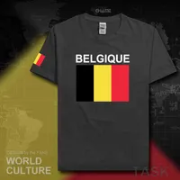 Belgique Belgique Hommes T-shirt Belgian 2019 Jerseys Nation Team imprimé T-shirt en coton T-shirt Tops Sporting Pays Drapeau Vêtements G220414
