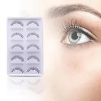 False Eyelashes 5Pairs/Box Fine Craftsmanship Convenient Fiber Makeup Extensions Eye Lashes For PracticeFalse