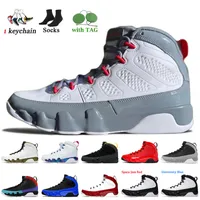 2022 New Fire Red 9s Chaussures de basket-ball Taille 13 Jumpman 9 Particule Grey University Gold Racer Blue Mens Trainers Sports Changement The World Statue Space Jam Men Sneakers