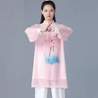 Etniska kläder Tai Chi Set Traditionella kinesiska kvinnor Wushu Uniform Suit Martial Arts Opert TA2566