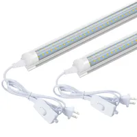 الولايات المتحدة الأسهم T8 مصابيح أنبوب LED متكاملة 4ft 40W أبيض بارد أبيض شفاف تغطية V أنابيب مصباح الخفيفة متجر مرآب