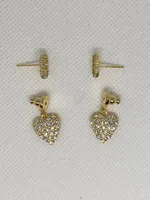 2022 Luxury jewelry Earring Back letter love earrings women's diamond-studded brass earrings Internet celebrity fashion