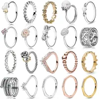 Fashion Sterling 100% 925 2019 Silver Pandora Rose Wishbone Ring Not Gold Me Women For Princess Europe Forget Original NEW Jewelry Gift Egmm