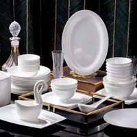 Plats Plaques têtes Jingdezhen Ceramics Chinese European Style Set Table Varelle Rice Bowl Nouilles de vaisselle