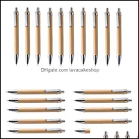 Bolígrafos de bolígrafos Escritura de suministros de la oficina Negocio industrial Bamboo y herramientas de madera Robado azul (60 piezas) 1 entrega de caída 20