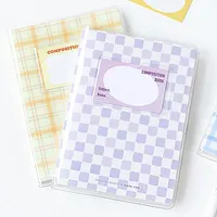 Notepads Plaid Cover Plastic Sleeve Notebooks Notepad Diary Journal Youth Story Series Ins Style Hand Account Stationery School SuppliesNote