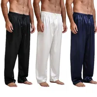 Men's Sleepwear Mens Silk Satin Pajamas Pyjamas Pants Sleep Bottoms Nightwear Trousers