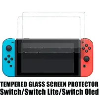 HD Clear Premium Tempered Glass Screen Protector för Nintendo Switch Lite OLED härdad skyddsfilm No Retail Package