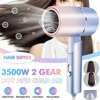 3500W Hair Dryer Salon Professional Folding Negative Ions Hammer Blower Powerful Fast Electric Home Travel Mini Portable 220707