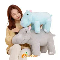 CM New Seat Hippo Pop Grey Mint Green Cuddle Plush Toys Kids Children Drtugh envío Hanmolf J220704