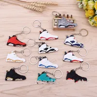Fashion Stereo 3D Basketball Silicone Sneaker Keychain Holders Gift Designer Shoes Key Chain Handbag Car Shoes Pendants Toy