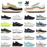 Top Quality 2023 Sports 97 Running Shoes for Men Women Golf NRG Lucky Good Celestial Gold Light Blue Ghost MSCHF x INRI Jesus 97s Trainers