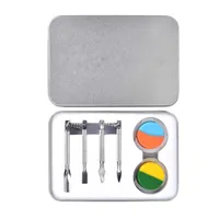 USA Stock Metal dab bag Rosineer Decarboxylation Capsule pen Accessories kit Aluminium with Silicone Jar wax dabber tools
