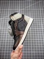 Chic Casual Shoes Mens Jumpman 1 High OG Rust Shadow S Shower Sports de calidad superior Color de cuero real Negro/Ligero Gris/Blanco