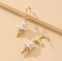 Stud -oorbellen crème sieraden maken vinden kawaii gesimuleerde voedsel hanger diy ketting sieradenstudie