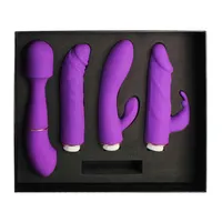 Massager 1 kit di silicone dildos giapponesi massaggianti caldi set regali in fabbrica mini coniglio portatile con coniglio sesso vibratore