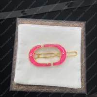 Hairpins Designer Barrette Women Letter D Barrettes Hair Pin Clip Bobby Pins Clips Hairgrips Womens Hairgrip Hairpin 2204203 Pink Resin