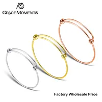 10pcsLot Grace Moments Bracelet Bangle 100% Stainless Steel Cuff Bracelets Women Fashion Jewelry Wire Cable Bangle Adjustable 220716