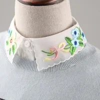 Blusas femininas camisas suéter camisa de senhora Acessórios Women Blusa Collar Fake Decorate Unhing Drill Spring Autumn Winter Flowers Yarn Art