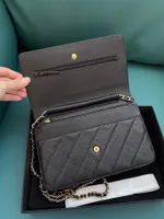 2021 Nuova borsa di alta qualità Classic Lady Diagonal Bag Leathe AS2356