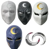 Super Moon Knight Cosplay Disfraz de látex Máscaras Halloween Accesorios de Halloween Disfraz de vestuario de armas