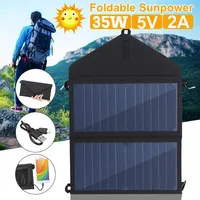 Folding 35W Solar Panel Sun Power Outdoor Solar Cells Charger 5V 2A USB Output Devices Portabla solpaneler för smartphones LJ2002852