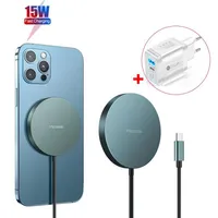 Smart Home Control Qi Fast Charger 15W Original Magnetic Wireless för 12 Pro Max Mini USB C Adapter Magsafing QC3 0 PD291Z