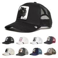 Top kapaklar hayvan şekli işlemeli beyzbol şapkası moda marka şapka nefes alabilen erkek kadınlar yaz örgü kapsball