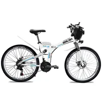 Smlro MX300 Full Suspension Electric Bike 500W 48V 13AH Adults Ebike with Removable Battery 26 inch Folding Electric Bicycle High Quality Fashion E-Bike 21 Speed