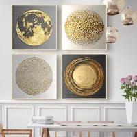 Pinturas Posters de arte de parede de luxo e impressões abstratas de tela de ouro pintando fotos retro minimalistas vintage para decoração da sala de estar