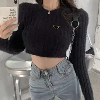 Woman Sweaters Fur Top Women Sweater Short Style Knits Tees For Lady Slim Jumpers Shirt Design S-XL