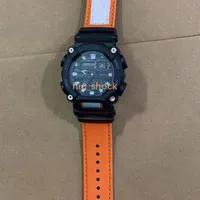 새로운 도착 인기 패션 방수 남성 손목 시계 스포츠 듀얼 디스플레이 GMT 디지털 LED Reloj Hombre 학생 시계 Re265o
