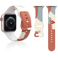 Adequado para Apple Watch Silicone Watch Band Morandi Series Padrão 38/40/41mm Soft confortável 42/44/45mm Strap