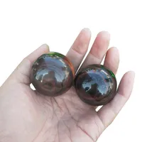 Bütün doğal kristal top kırmızı kaplan-göz küreleri iyileştirici gökkuşağı değerli taş topları aile veya düğün dekorasyonu için kullanılan 273J