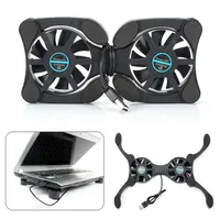 Rotertable USB Fan Cooling Pad 2 Fans Cooler Notebook Computer Stand för 10-203p