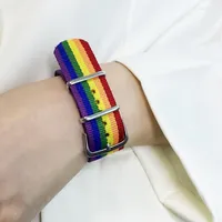 Link Chain Nepal Rainbow Lesbians Gays Bisexuals Transgender Bracelets For Women Girls Pride Woven Braided Men Couple Friendship Jewelry Int