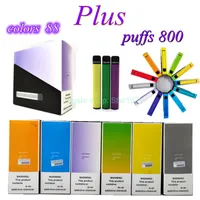1pc Plus 800puffs Electronic Cigarettes 88 Colors 550mAh Battery Disposable E-Cigarettes 800 Puffs Portable Vapor 3.2ml Pre-Filled Vape VS