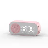 Kablosuz Bluetooth Hoparlör HD Ayna Saati Saat Saati Akıllı Bas Kart Masaüstü Hediye Mini