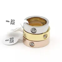 With Gift Lovers 5-11 Titanium Steel Silver Gold Love 5.5mm Jewelry For Box And Women Wedding Mens Engagement 4mm Rings Bague Size Coup Keol
